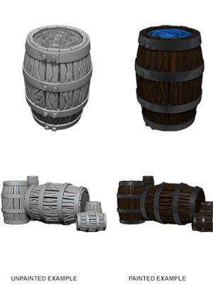 Pathfinder Deep Cuts Miniatures: Barrel &amp; Pile of Barrels