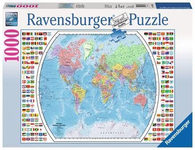 1000 pcs - Political World Map