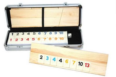 Deluxe Rummy with Wooden Rack