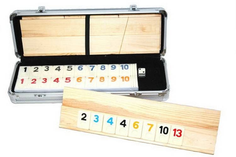 Deluxe Rummy with Wooden Rack