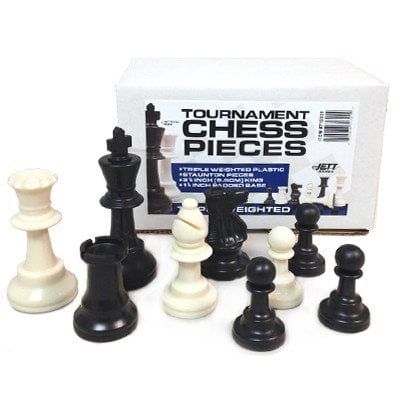 Chess Pieces - Tournament With Extra Black &amp; White Queens (3.75&quot; King)