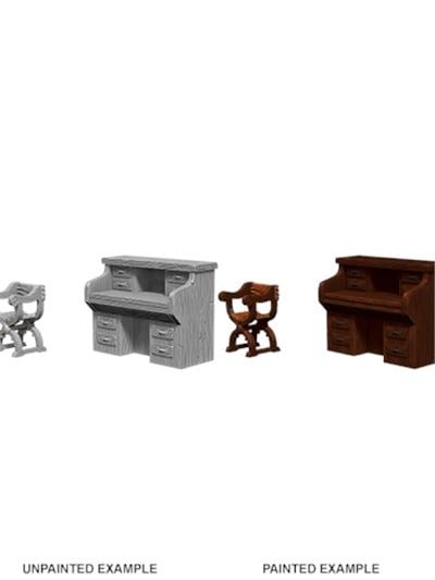 Pathfinder Deep Cuts Miniatures: Desk &amp; Chair