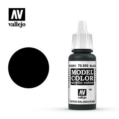 Vallejo Model Color Acrylic Paint Black 17mL