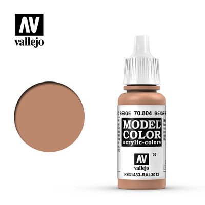 Vallejo Model Color Acrylic Paint Beige Red 17mL