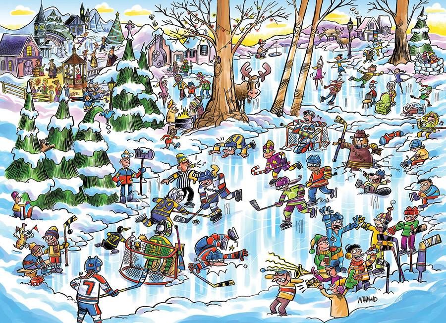 1000 pcs - DoodleTown: Hockey Town