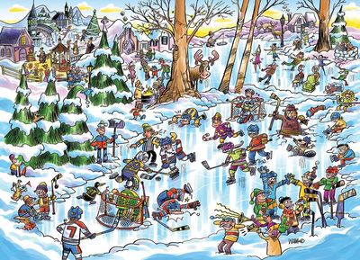 1000 pcs - DoodleTown: Hockey Town