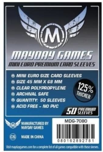 Sleeves - 45x68mm Mayday Premium - 50/pk (Mini European)