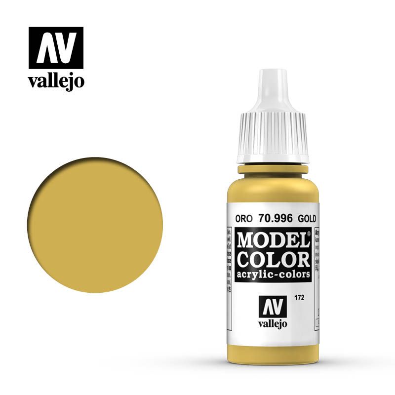 Vallejo Model Color Acrylic Paint Gold 17mL