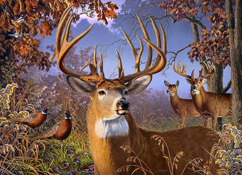 500 pcs - Deer and Pheasant