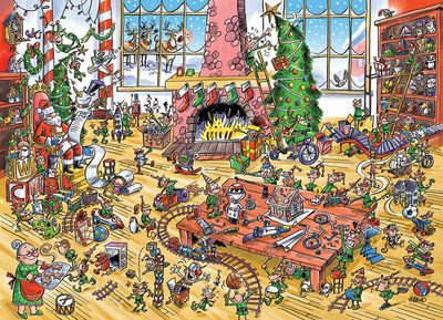 1000 pcs - DoodleTown: Elves At Work