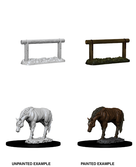Pathfinder Deep Cuts Miniatures: Horse &amp; Hitch