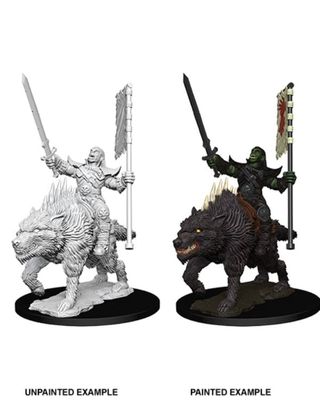 Pathfinder Deep Cuts Miniatures: Orc on Dire Wolf