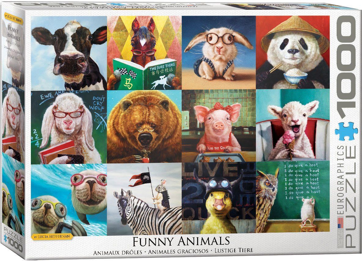 1000 pcs - Funny Animals