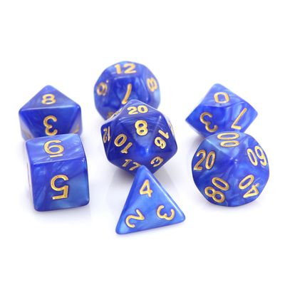 7-Piece Polyhedral RPG Dice Set - Swirl (Assorted Colours)