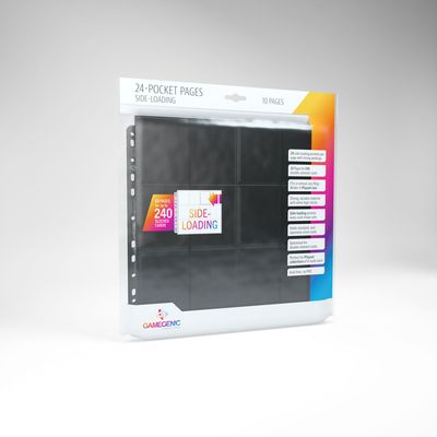 12-Pocket Pages - 10/pk - Sideloading - Black
