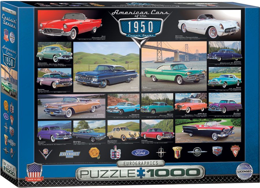 1000 pcs - American Cars of the 1950s