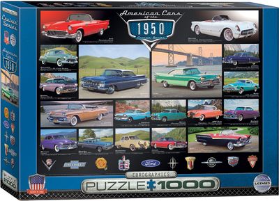 1000 pcs - American Cars of the 1950s