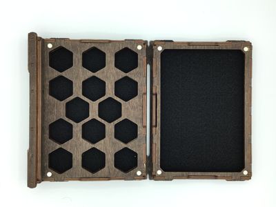 Wooden 14-piece Tome of Dice
