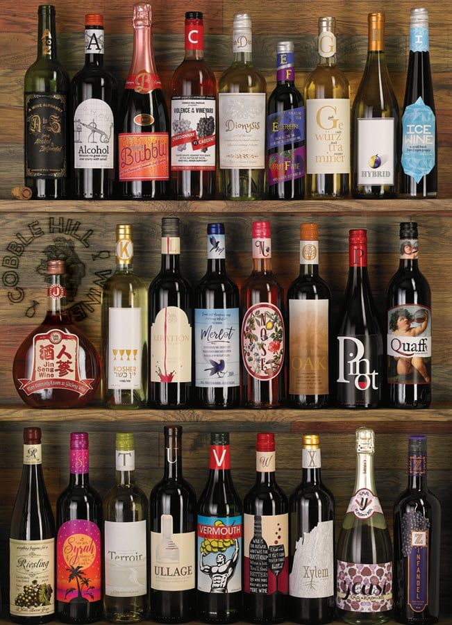 1000 pcs - Wine Alphabet