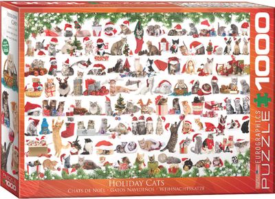 1000 pcs - Holiday Cats