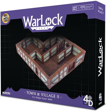 Warlock Tiles: Town &amp; Village 2 - Full Height Plaster Walls