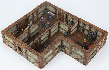 Warlock Tiles: Town &amp; Village 2 - Full Height Plaster Walls Expansion