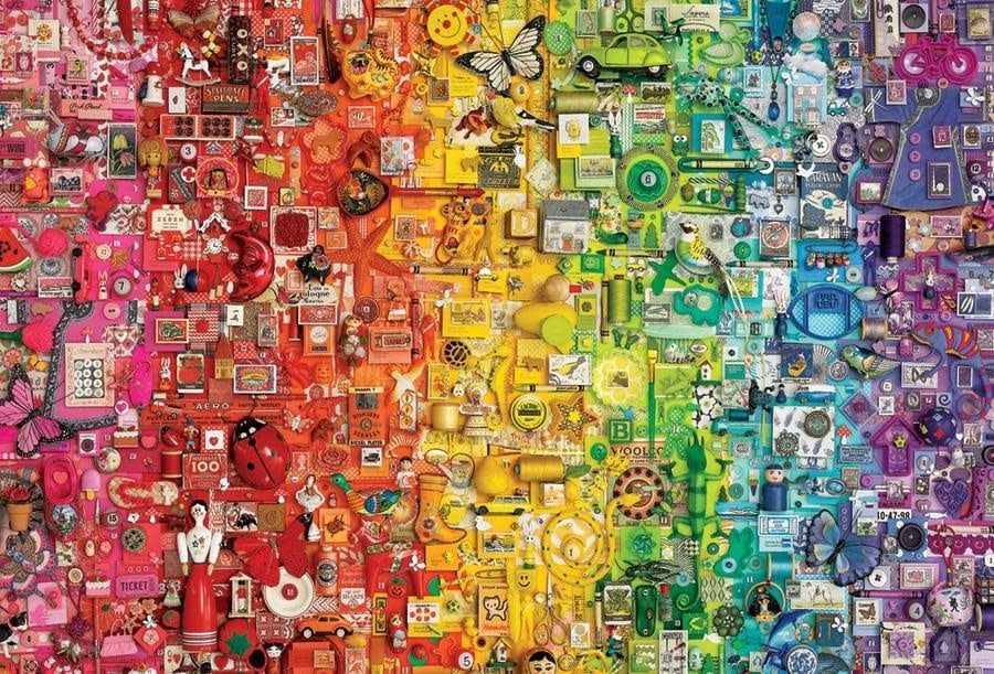 1000 pcs - Colourful Rainbow