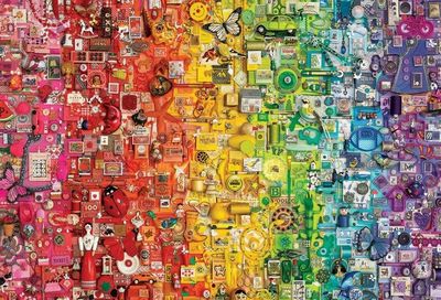 1000 pcs - Colourful Rainbow