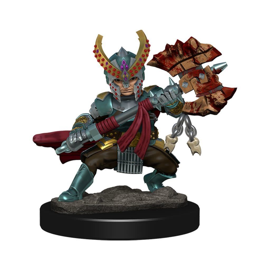 D&amp;D Icons of the Realms: Halfling Fighter Female Premium Painted Miniature