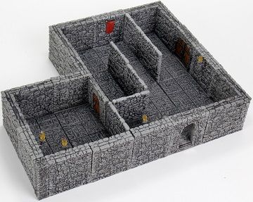 Warlock Tiles: Dungeon Tiles 2 - Full Height Stone Walls Expansion