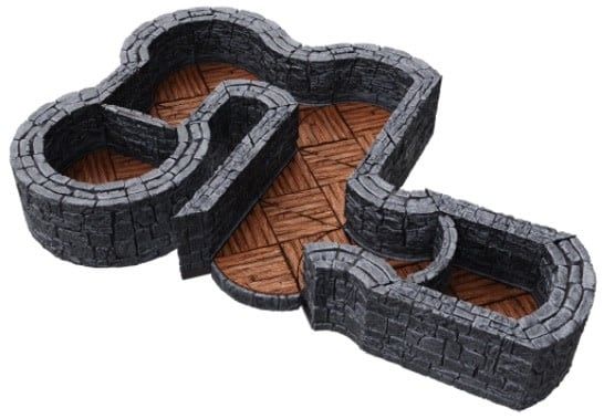 Warlock Tiles: Dungeon Tiles - 1&quot; Angles &amp; Curves Expansion