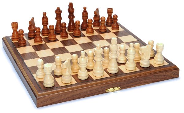 Chess Set 12&quot; - Walnut Folding Wood