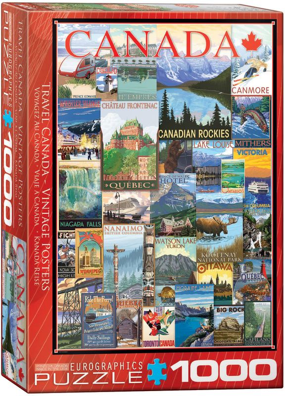 1000 pcs - Travel Canada: Vintage Posters