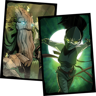 Dice Throne: Season One Rerolled - Treant &amp; Ninja Sleeves Bundle