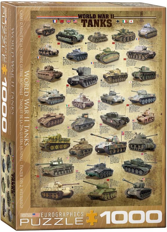 1000 pcs - World War II Tanks