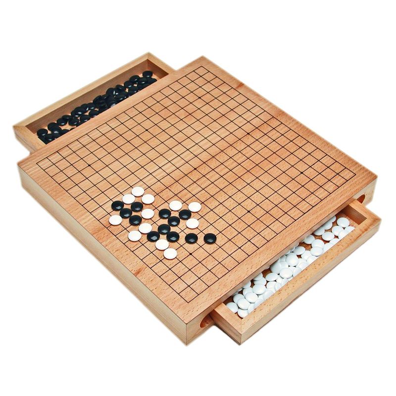 Go - Wooden Game Set 12&quot; w/ Drawers