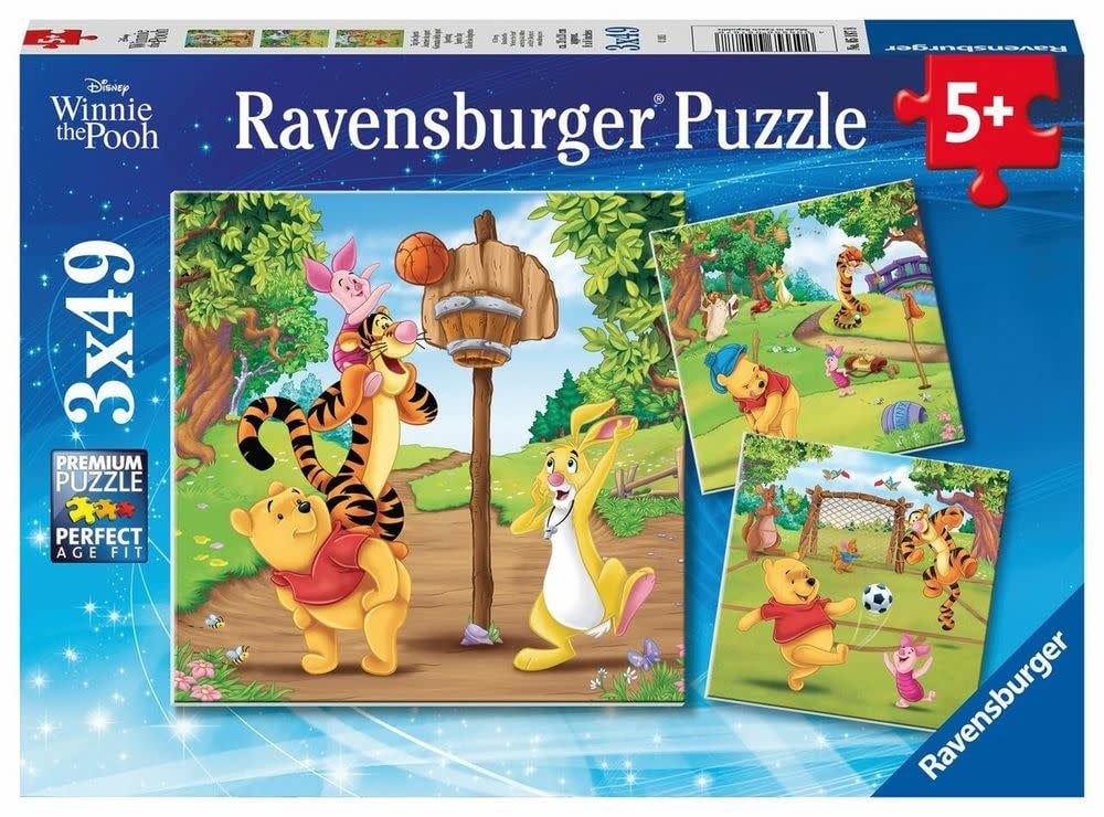 3x49 pcs - Disney Winnie the Pooh: Sports Day