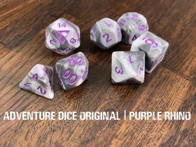 7-Piece RPG Dice Set: Creatures