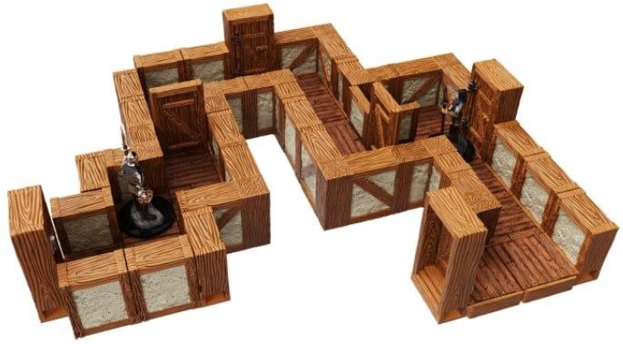Warlock Tiles: Town &amp; Village - 1&quot; Straight Walls Expansion