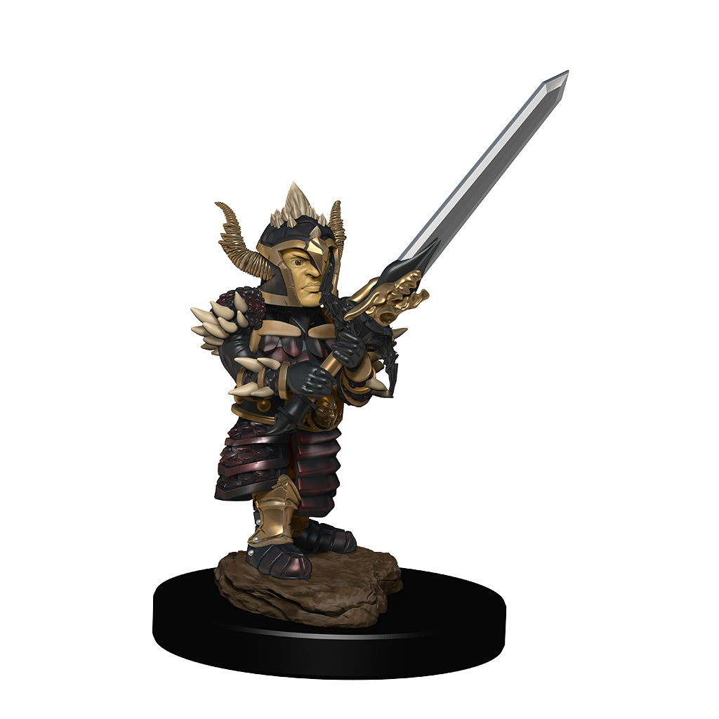 D&amp;D Icons of the Realms: Halfling Fighter Male Premium Painted Miniature