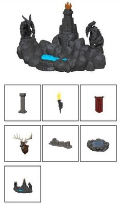 Pathfinder Deep Cuts Miniatures: Pools &amp; Pillars Set