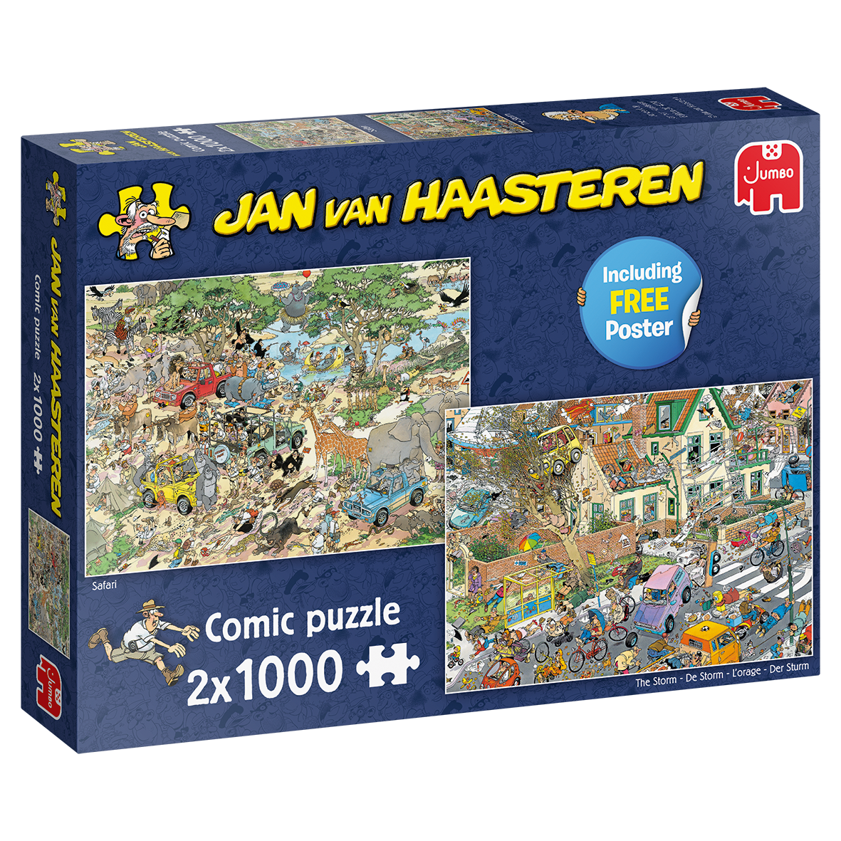 2 x 1000 pcs - Jan van Haasteren: Safari and The Storm