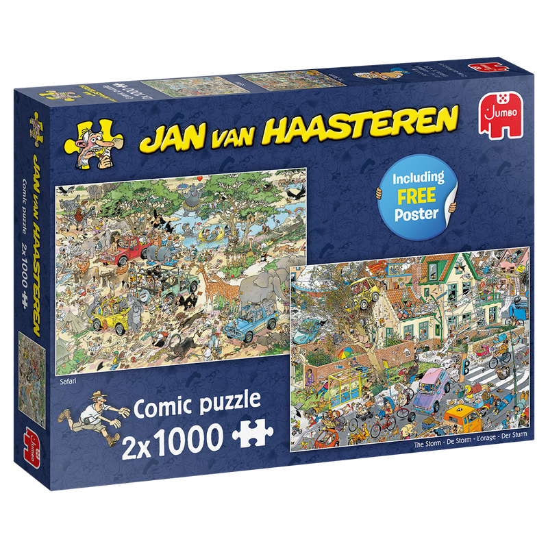 2 x 1000 pcs - Jan van Haasteren: Safari and The Storm
