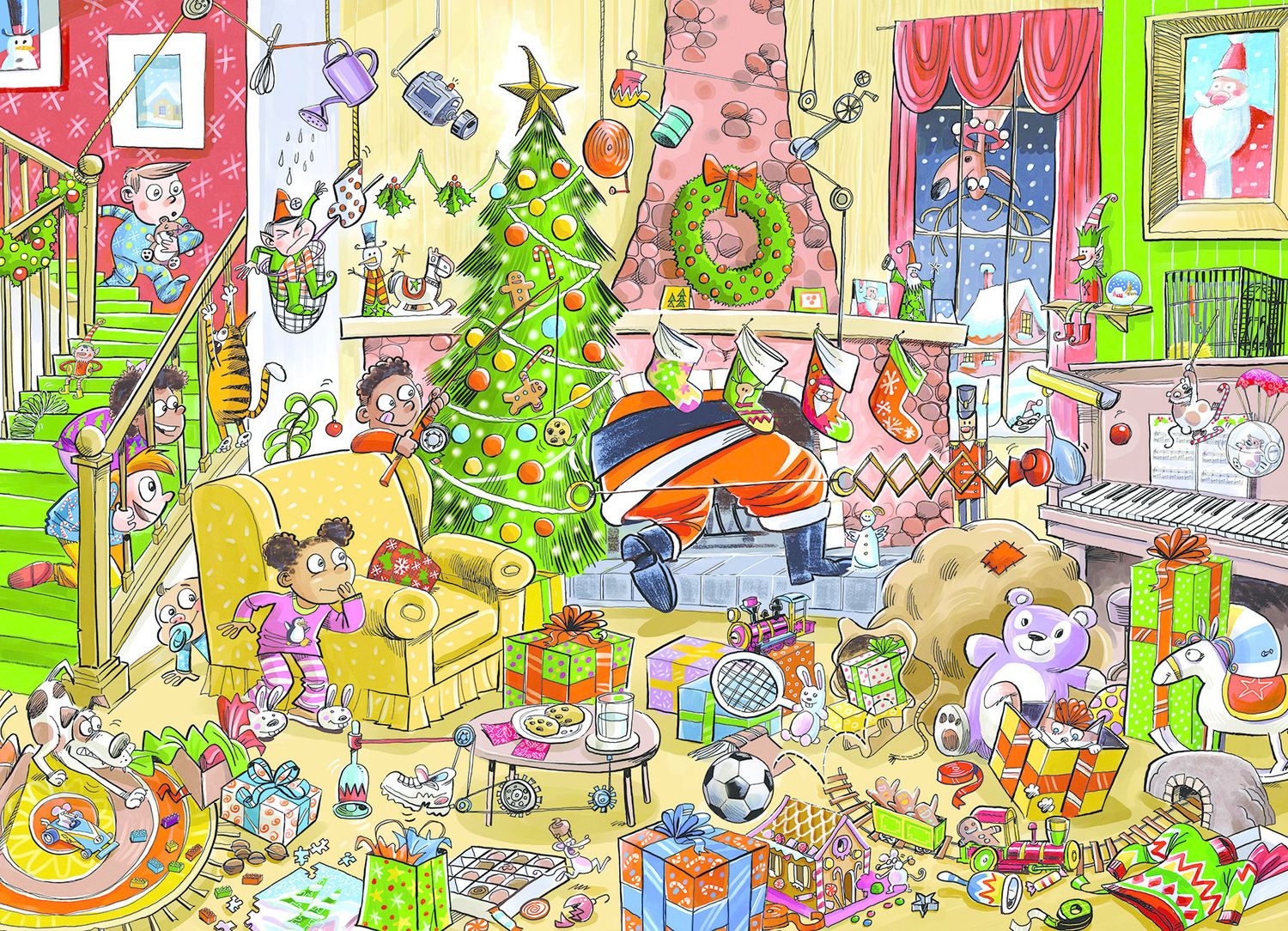 350 pcs - Catching Santa (Family Puzzle)