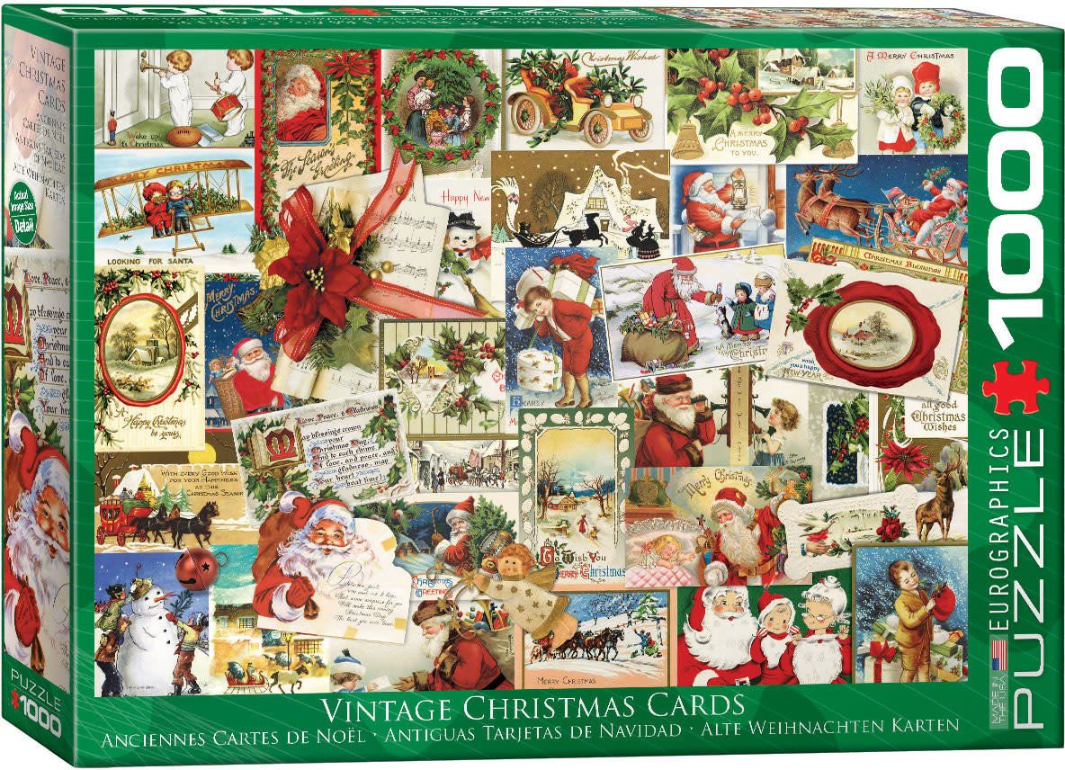 1000 pcs - Vintage Christmas Cards