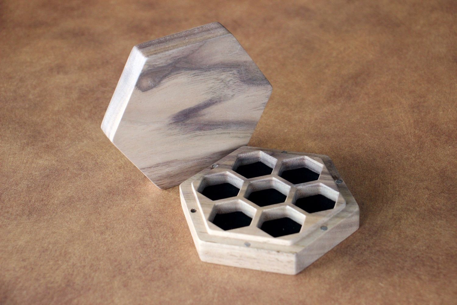 Wooden Dice Vault - Hex