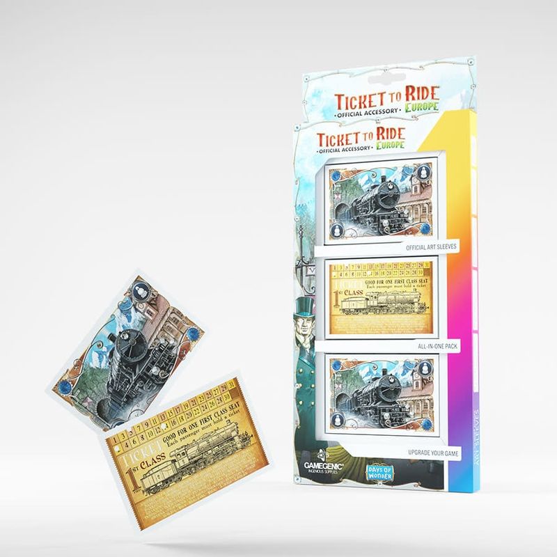 Sleeves - 58x90mm Art Sleeves - Ticket to Ride Europe