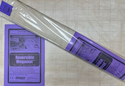 Playmat - Reversible Megamat w/ 1.5&quot; Squares/Hexes - 34.5&quot; x 48&quot;