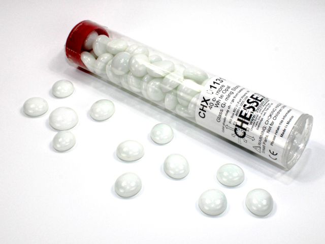 Tube of Glass Counters Translucent Colour