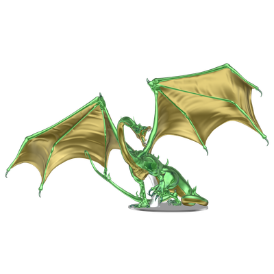 D&amp;D Icons of the Realms: Emerald Dragon Premium Painted Miniature